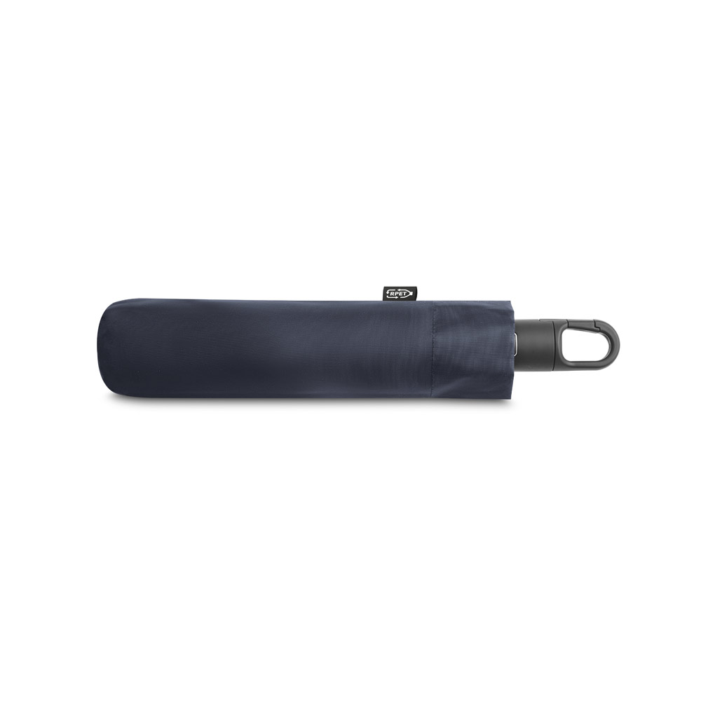 Guarda-chuva dobrável de 23'' em 100% poliéster reciclado pongee 190T (100% rPET) com abertura e fecho automático