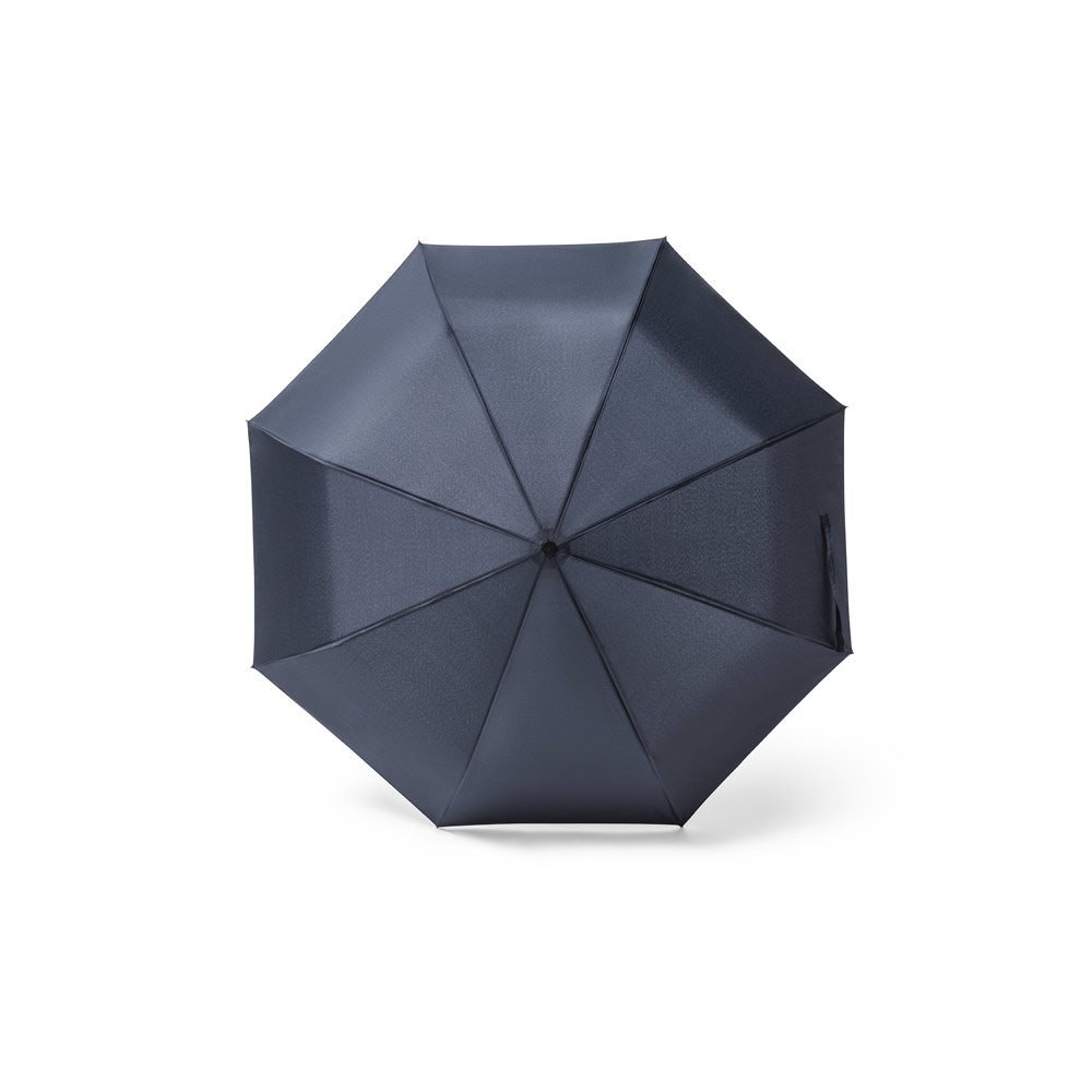Guarda-chuva dobrável de 23'' em 100% poliéster reciclado pongee 190T (100% rPET) com abertura e fecho automático