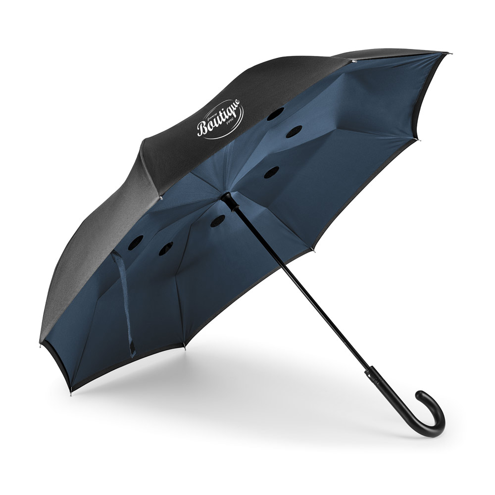 Guarda-chuva reversível em pongee 190T com fecho automático