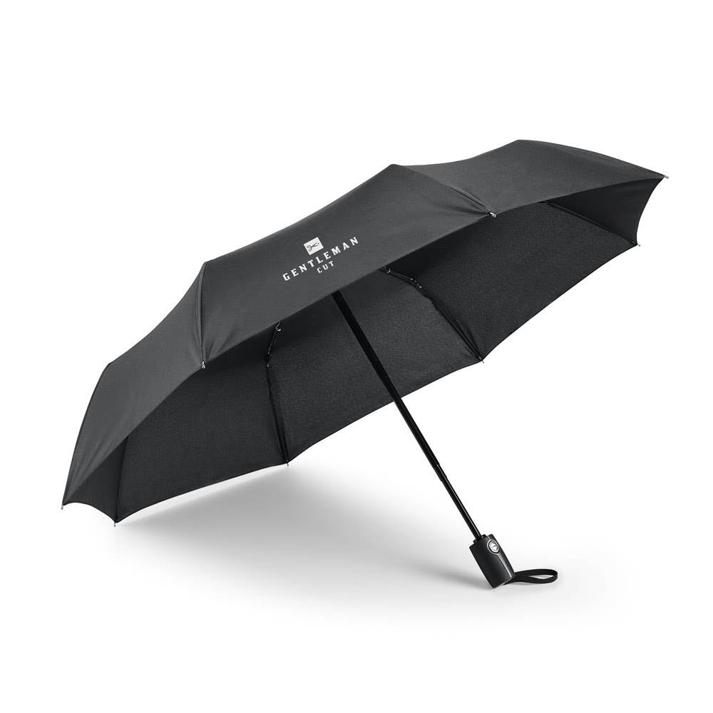 Guarda-chuva em Pongee 190T dobrável com abertura e fecho automático