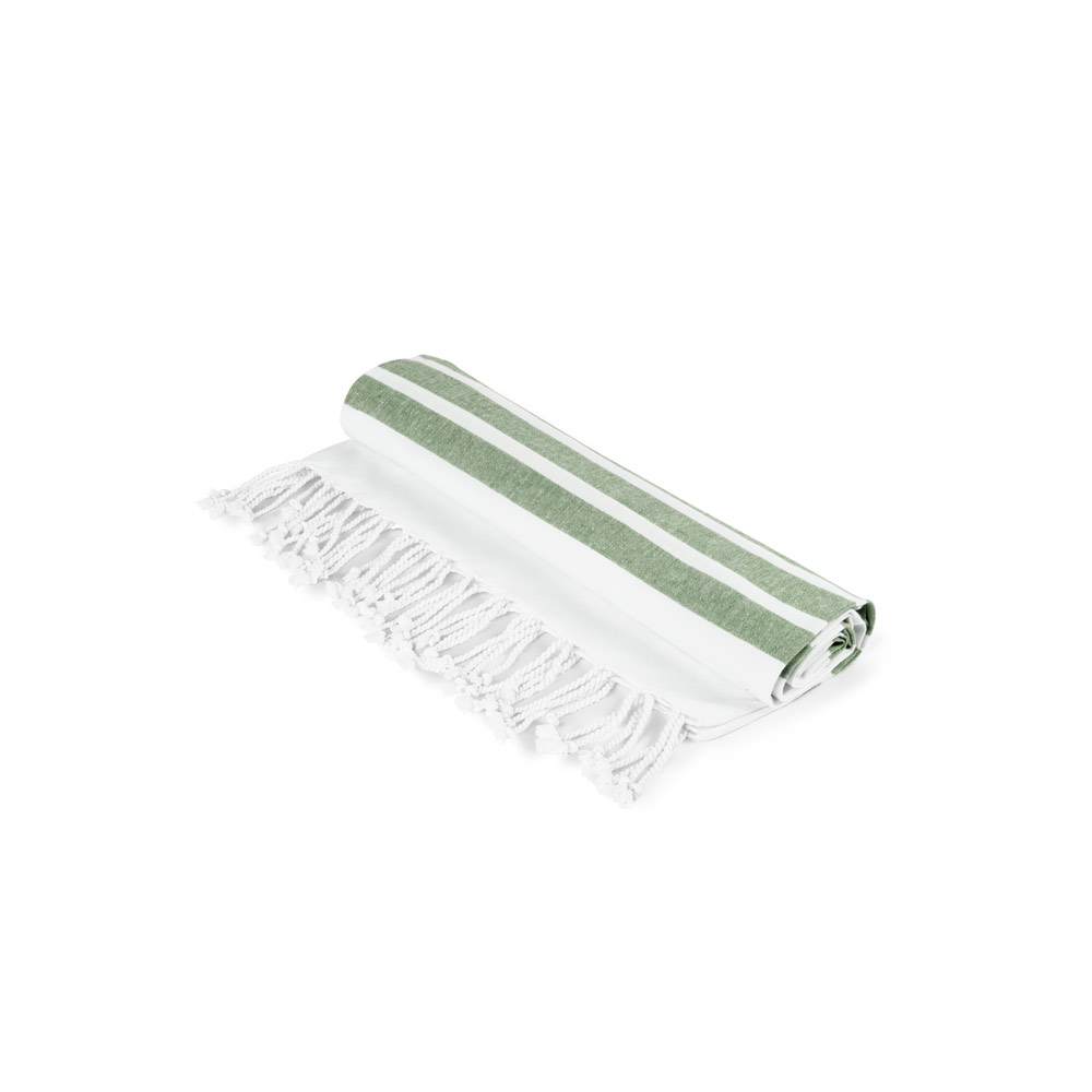 Toalha de praia em algodão (70% reciclado) e poliéster (30% reciclado) (180 g/m²)