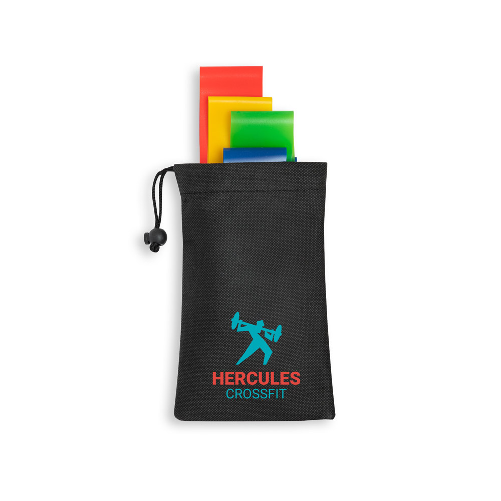 Conjunto de 4 bandas elásticas com bolsa de non-woven