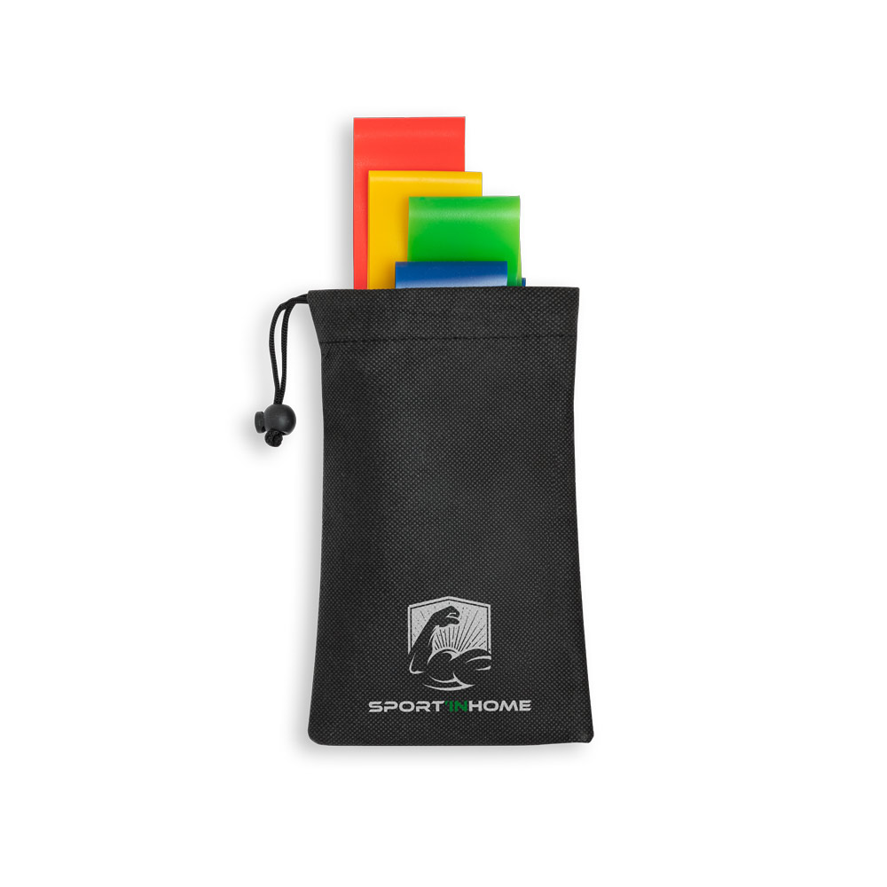 Conjunto de 4 bandas elásticas com bolsa de non-woven