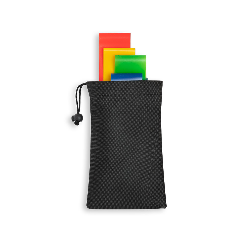 Conjunto de 4 bandas elásticas com bolsa de non-woven